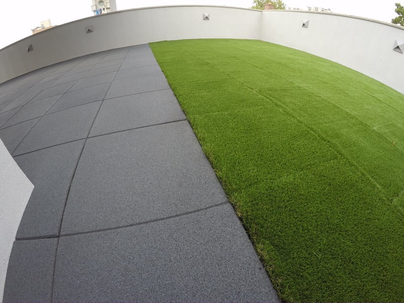 Rooftop Using Rubber Pavers with Our Turf-Top Tiles preview 7
